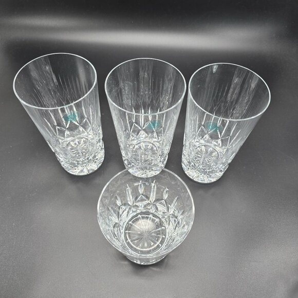 Galway Irish Crystal Baldmore Crystal Highball & Whiskey Glasses Set Of 4 DH1300 - Picture 15 of 15
